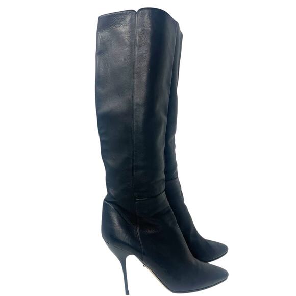 Jimmy Choo Drape Boots Black Leather - Picture 1 of 11
